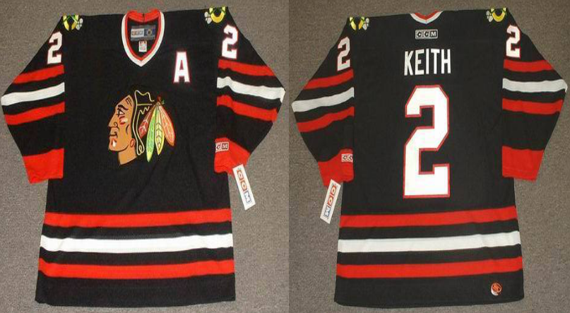 2019 Men Chicago Blackhawks #2 Keith black CCM NHL jerseys